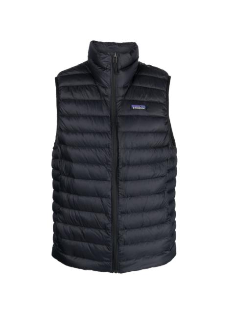 logo-patch feather-down gilet