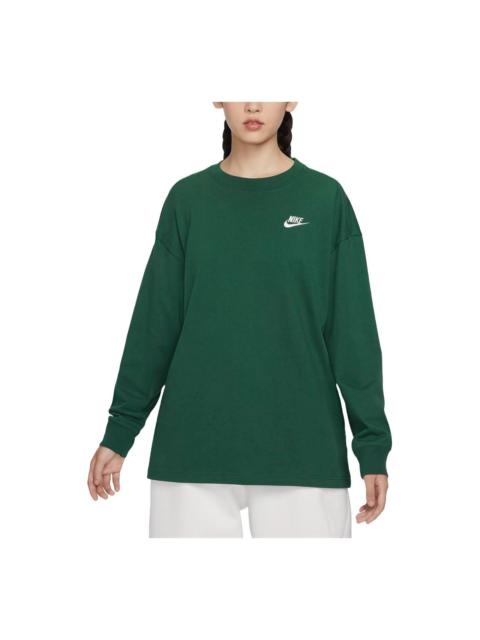 Nike (WMNS) Nike Sportswear Essential Long Sleeve T-Shirt Asia Sizing 'Green' HJ0838-341