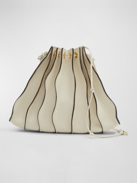 ULLA JOHNSON Adria Small Pleated Wave Shoulder Bag