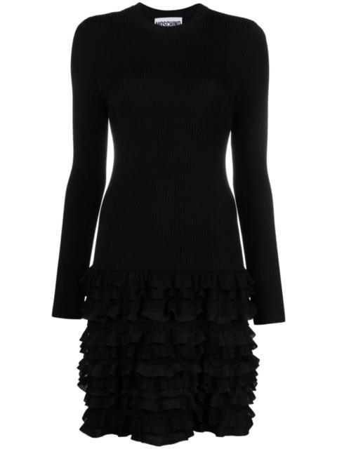 Moschino long-sleeve drop-waist dress