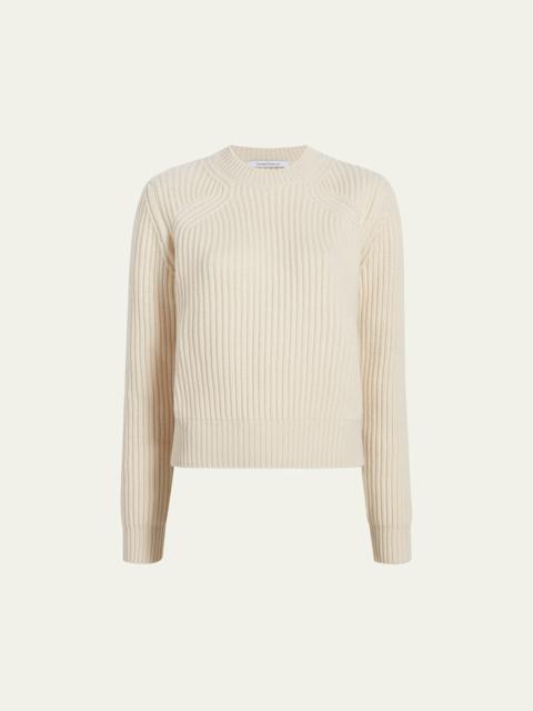Another Tomorrow Recycled Cashmere Rib Sweater