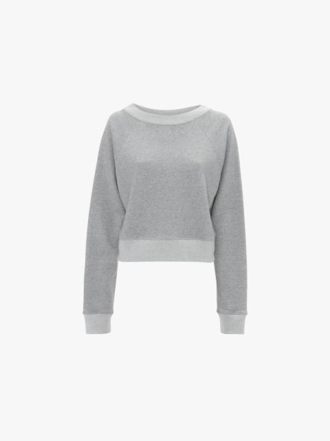 Victoria Beckham Constance Sweatshirt In Grey Marl