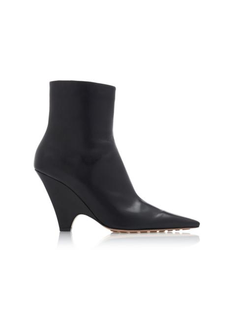 Bottega Veneta Point Nappa Leather Ankle Boots black