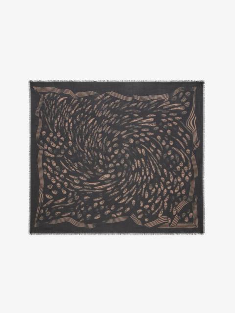 Alexander McQueen Biker Vortex Scarf in Black/beige