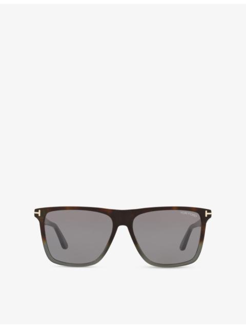 TOM FORD FT0832 59 Square-Frame Acetate Sunglasses
