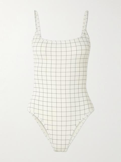 TOTEME Windowpane Checked Swimsuit