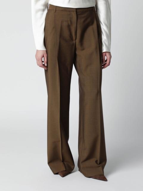 Light brown wool-blend trousers