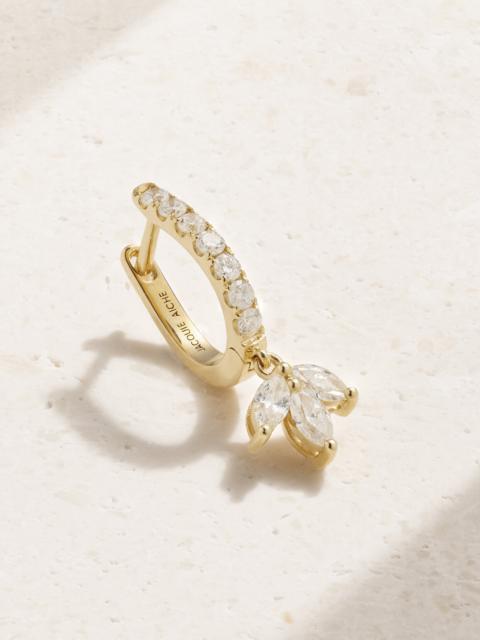 JACQUIE AICHE 14-karat Gold Diamond Single Hoop Earring