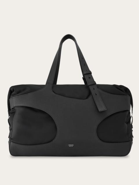 Duffle bag with cut-out detailing