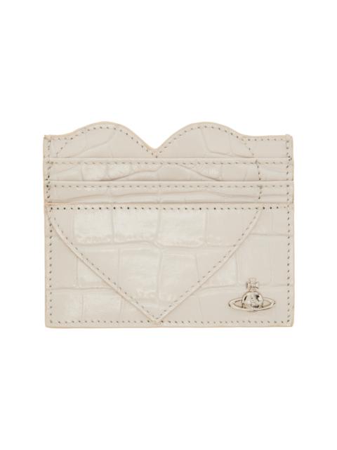 Vivienne Westwood Off-White Heart Card Holder