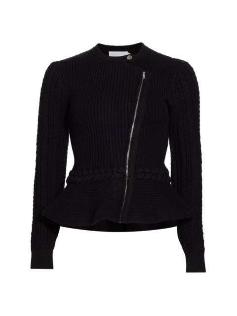 SIMKHAI Women's Andi Knit Peplum Jacket - Black