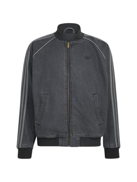 adidas logo-embroidered denim jacket