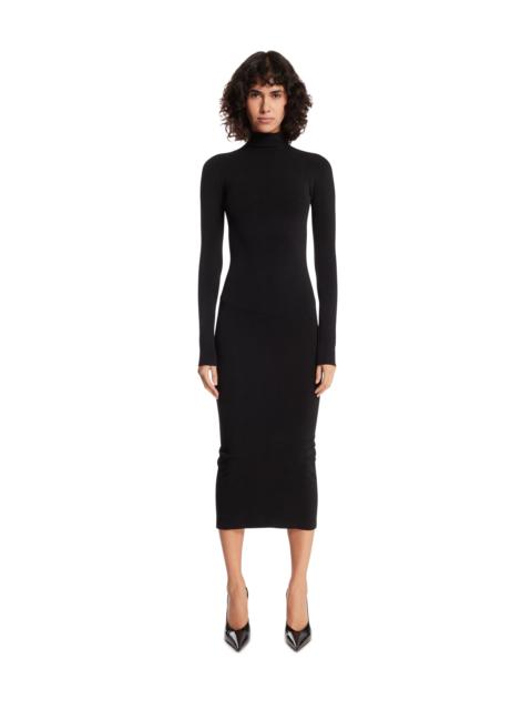 GUCCI Black Seamless Stretch Nylon Jersey Dress