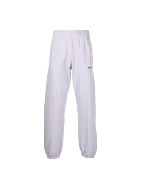 Off-White Men's Off-White SS22 Iconic Twill Printing Sports Pants/Trousers/Joggers Version Light Grey OMCH029F
