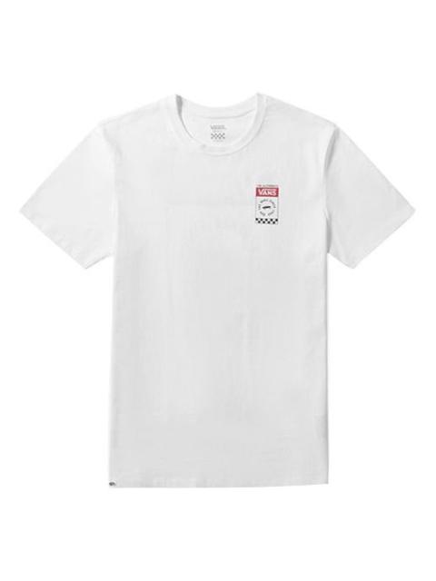 Vans (WMNS) Vans Skateboard Grid Alphabet Printing Short Sleeve White VN0A3ZOFWHT