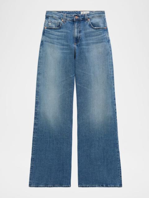 AG Jeans Saige Mid-Rise Wide-Leg Jeans