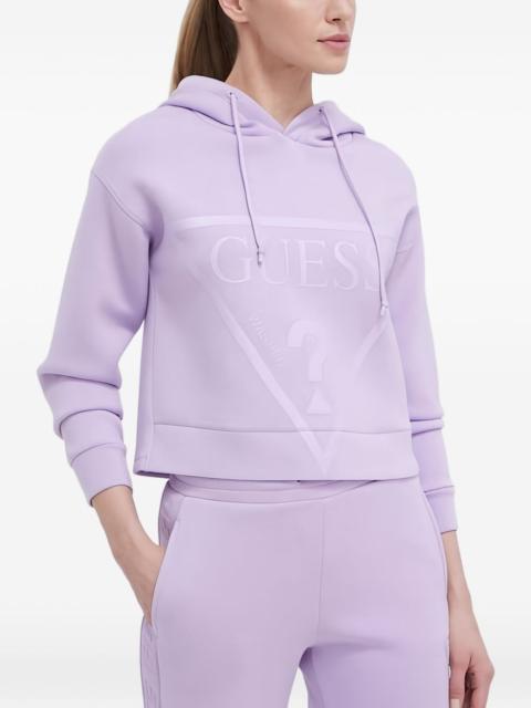GUESS USA embossed hooded sweatshirt
