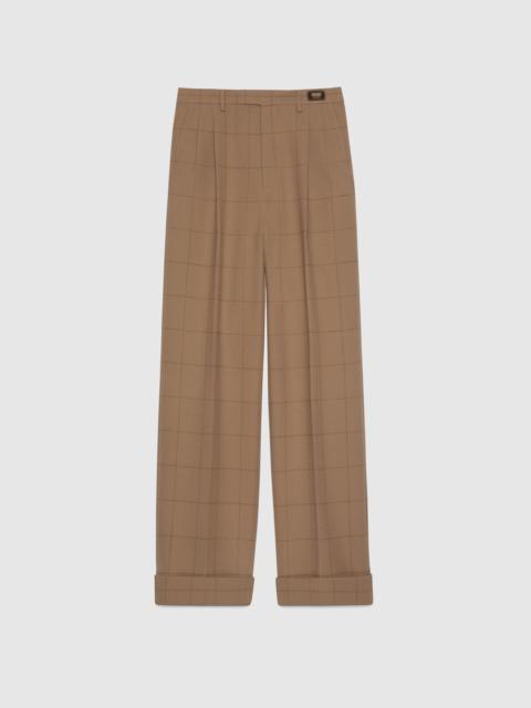 GUCCI Wide check wool pant