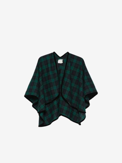 forte_forte tartan velvet-trim scarf