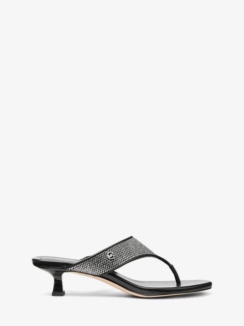 MICHAEL KORS Anneka Embellished Thong Sandal