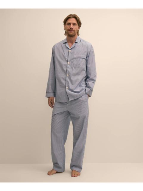 Brooks Brothers Cotton Broadcloth Striped Pajamas