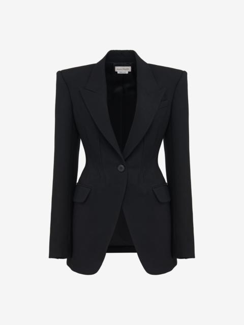 Women's Corset Detail Jacket in Black
