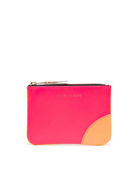 colour-block zipped wallet