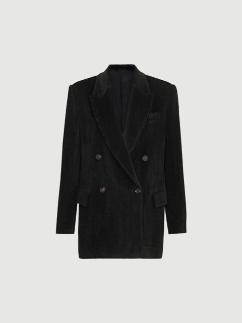 Brunello Cucinelli Sparkling corduroy blazer with monili