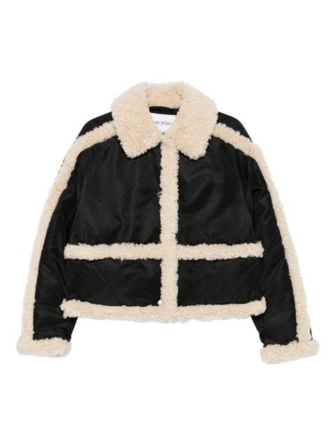 STAND STUDIO faux shearling-trim jacket
