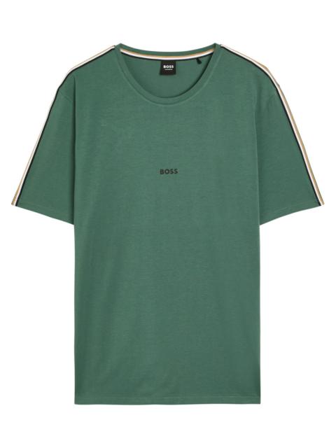 Boss Unique Logo Stretch-cotton T-shirt