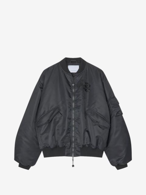 CECILIE BAHNSEN Feilan bow-detail ruched-sleeves bomber jacket