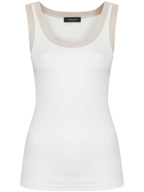 FABIANA FILIPPI lurex-trim ribbed tank top