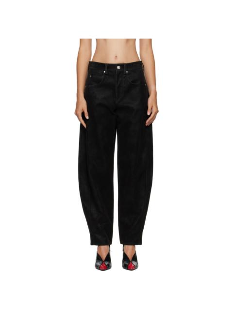 Isabel Marant Étoile Black Belky Faux-Suede Pants