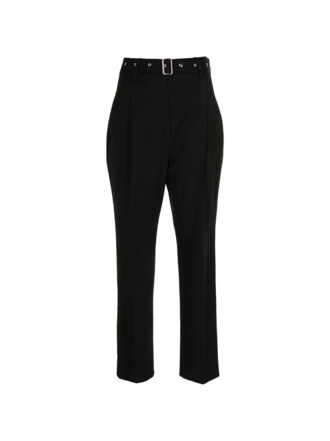 cropped suiting carrot leg trousers