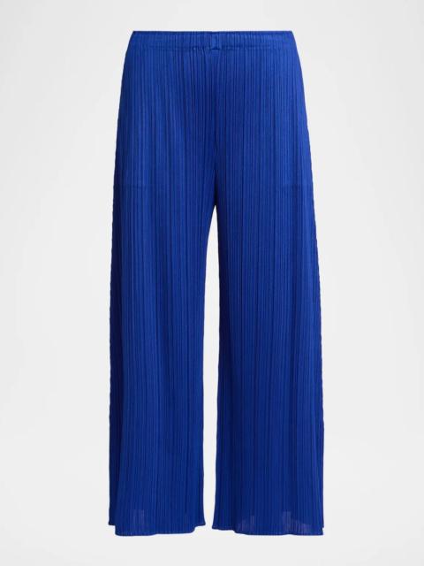ISSEY MIYAKE Monthly Colors: July Pleated Wide-Leg Crop Pants