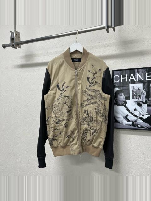 DSQUARED2 DSQUARED2 Leather-Sleeve Baseball Jacket