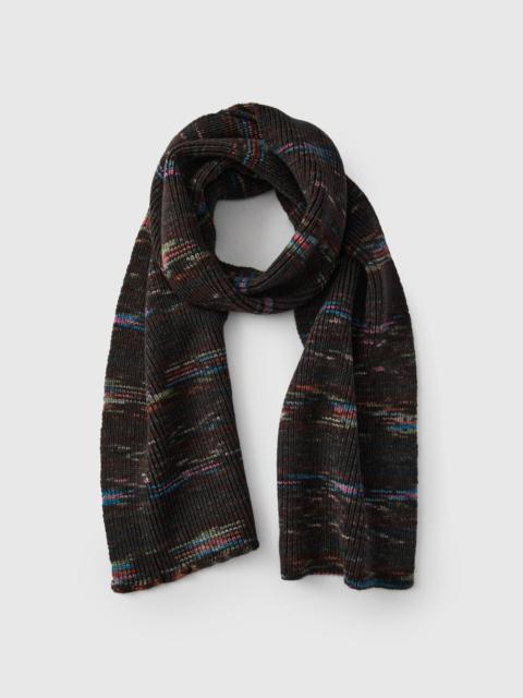 DE BONNE FACTURE Knitted Scarf in Multicolour Night Wool