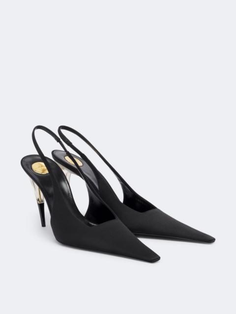 SAINT LAURENT Goya satin slingback pumps
