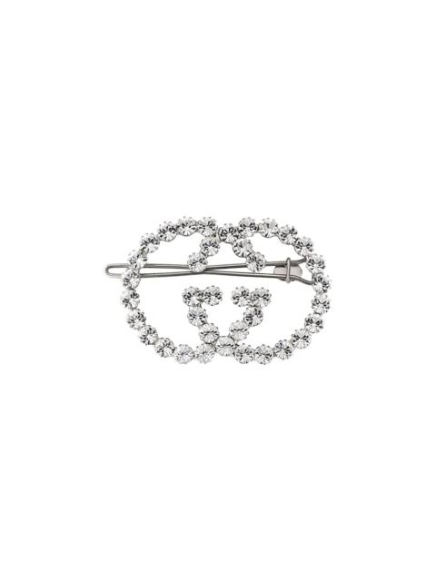 GUCCI GG crystal-embellished hair clip