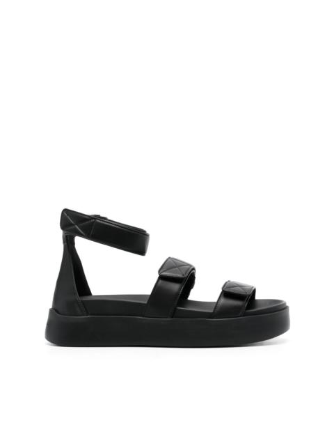 Santoni touch-strap leather sandals
