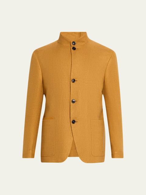ZEGNA Men's Il Conte Linen-Silk Chore Jacket
