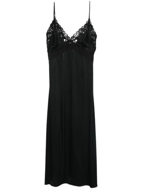 Sandro embroidered-edge midi dress