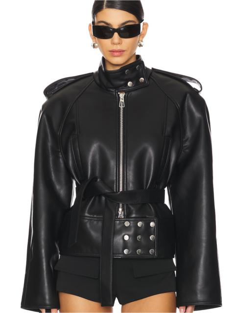 【OPEN YY】PAPER LIKE CROP BOMBER, BLACK OPEN YY Black Paper Like Crop Bomber Jacket | REVERSIBLE