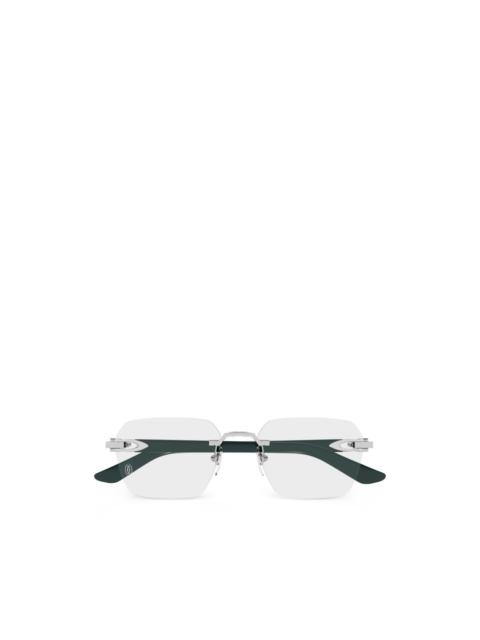 Cartier rimless geometric glasses
