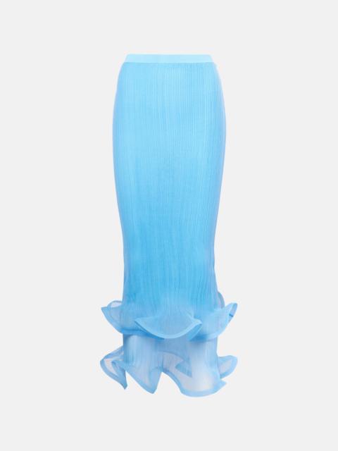 SIMKHAI Kelso ruffled midi skirt