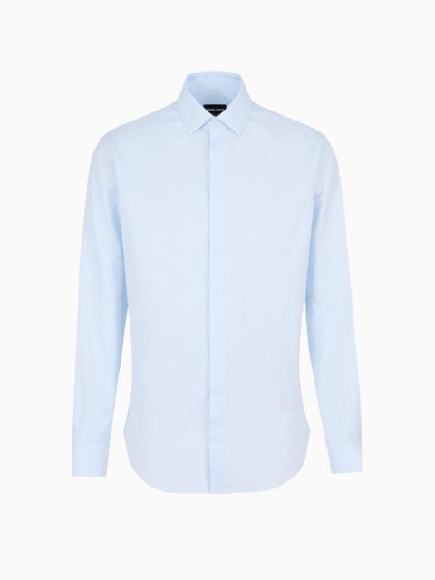 GIORGIO ARMANI Monogram jacquard cotton shirt