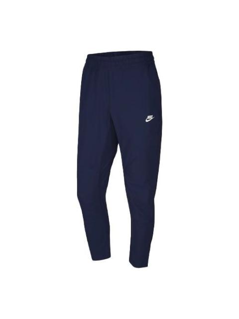 Nike Men's Nike Solid Color Running Breathable Knit Sports Pants/Trousers/Joggers Deep Navy Blue CZ9820-4