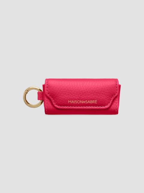 MAISON de SABRÉ Women's Leather Lipstick Charm - Fuchsia Lavender