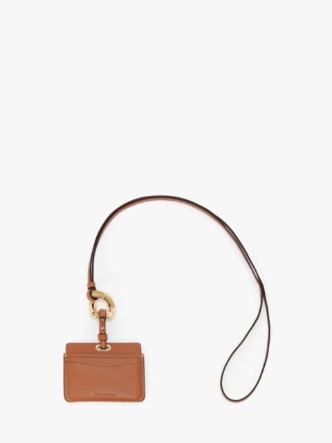 JW Anderson LEATHER CARDHOLDER WITH CHAIN LINK STRAP