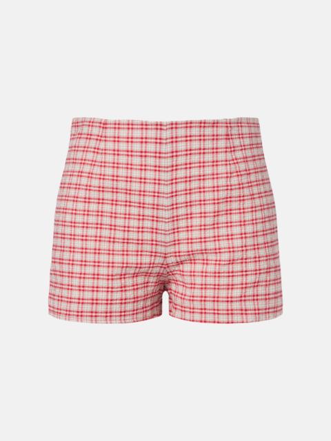 FAITHFULL Lila checked cotton shorts